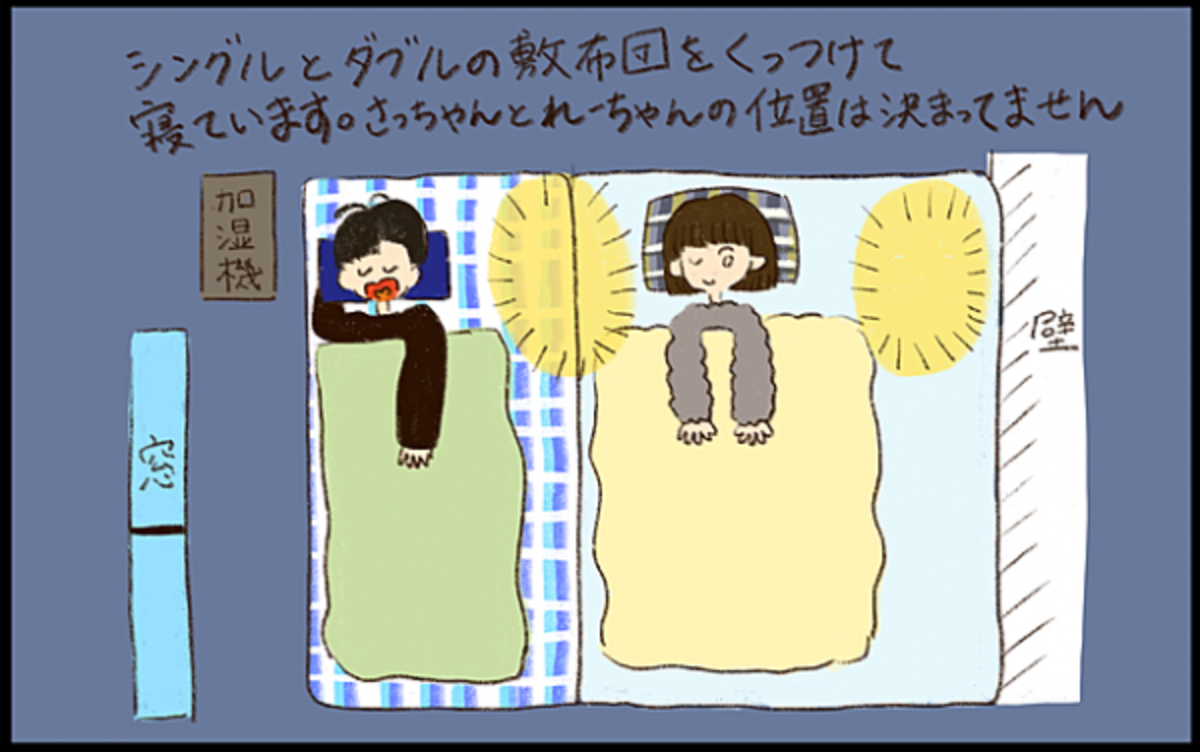 2 年子の寝かしつけは一苦労 我が家の就寝事情 Byおおもりなつみ 19年12月5日 ウーマンエキサイト 1 2