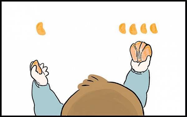 【＃60】 みかんを食べたい息子に…「ちょっと待って！」by chiiko（ぐっちゃんママ）