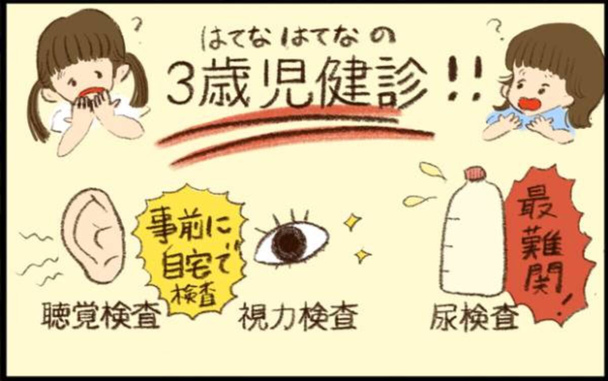 24 視力に聴力 尿検査 初めての3歳児健診はひと苦労 Byおおもりなつみ 年10月22日 ウーマンエキサイト 1 2