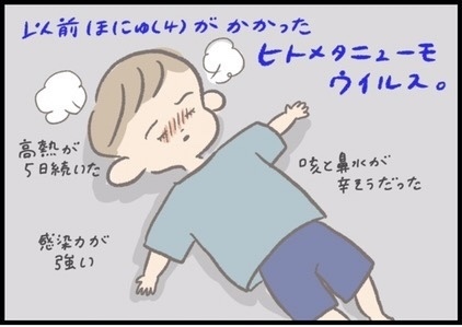 【＃169】家庭内感染を回避できた！我が家のヒトメタニューモウイルス対策。 byつぶみ