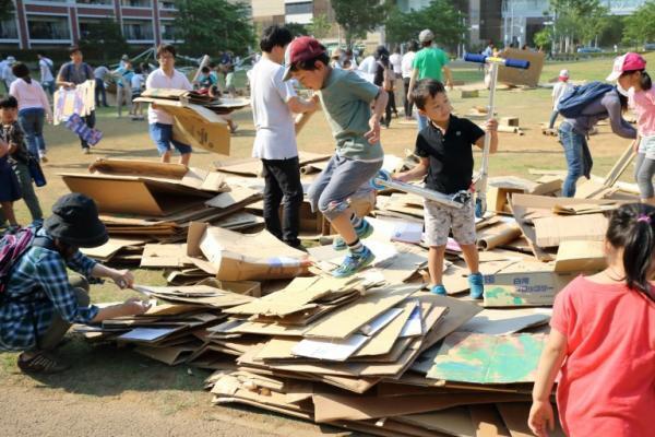 テーマは創造と破壊。ダンボール城建造イベントレポ（破壊〜祭りのあと編）