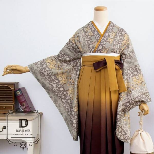 2022年卒業式袴に。オリジナルデザインの二尺袖着物と巾着が販売開始【京都きもの町】