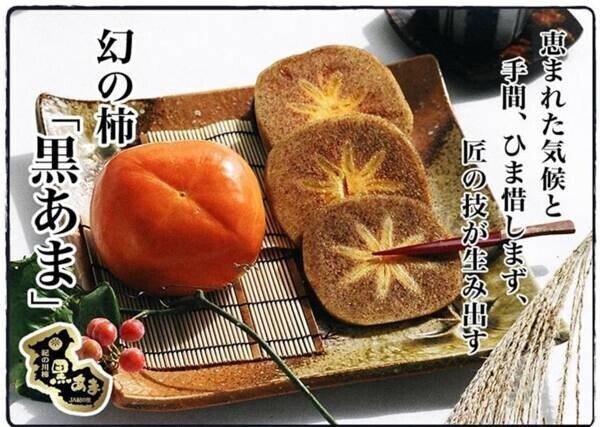収穫量が少ない限定の柿を和歌山からお届け！ 紀の川柿「黒あま」が産地直送通販サイト「ＪＡタウン」で販売開始！