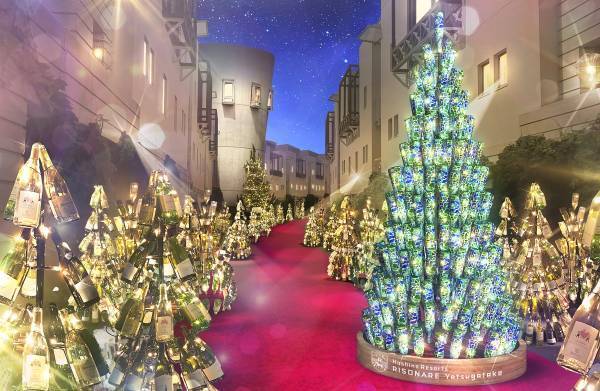 【リゾナーレ八ヶ岳】1万2千本のワインボトルで作ったワインボトルツリーがクリスマスを彩る！「ワインリゾートクリスマス」開催｜開催日：2021年12月1日～12月25日