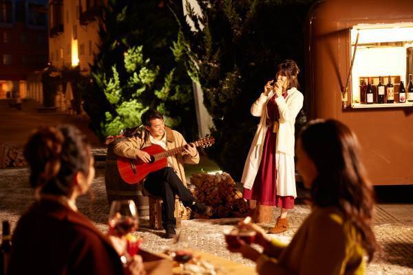 【リゾナーレ八ヶ岳】アフタースキーに焚火を囲んでワインに酔いしれる 「ホカホカほうとうワインカフェ」開催｜期間：2022年2月1日～3月13日