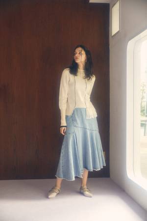 国内製品はわずか2.1%、Made in JAPANを絶やさない。Priveve &times; SOMETHING デニムマーメイドスカートを発表　＆　9/22・23「廃棄ゼロ」を目指してのサンプルセールも開催