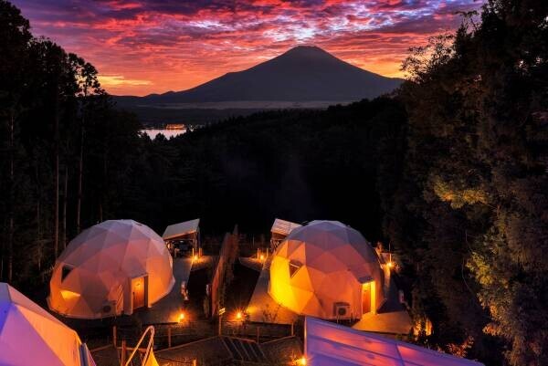 【LE NIDO&amp;times;fru:C美容液】富士山の絶景が目の前に！大自然の中でプライベートグランピング体験♪