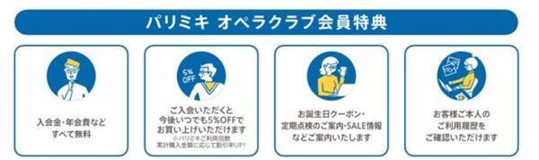「パリミキ」「メガネの三城」「オプティックパリミキ」 新会員制度、魅力のロイヤリティプログラム 「パリミキ オペラクラブ会員」開始