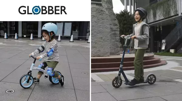 フランス生まれの「GLOBBER」からパステルカラーがかわいいキックバイクと 大人も乗れるシックなキックスクーターが新発売