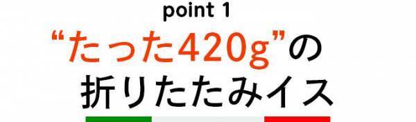 【従来のアウトドア用品にはない  本場イタリアのデザイン】  スタイリッシュでコンパクト！  革新的な折りたたみイス『BIP』