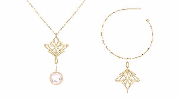 ケイウノ　カスタムチャーム「アールヌーヴォー」「アールデコ」2種類 ピアスやネックレスなど1つを2・3WAYで楽しめるジュエリー