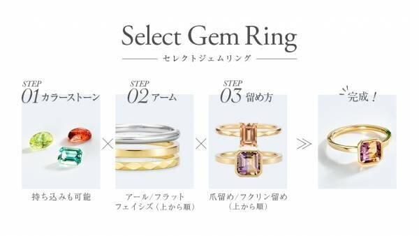 ケイウノ 『Select Gem Ring（セレクトジェムリング）』 カラーストーンの定額セレクトオーダーリング（指輪）　4月8日新登場