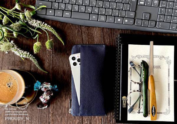 「最大30枚」カードを美しく収納　利き手を選ばない　整う長財布【PROUDY_N】