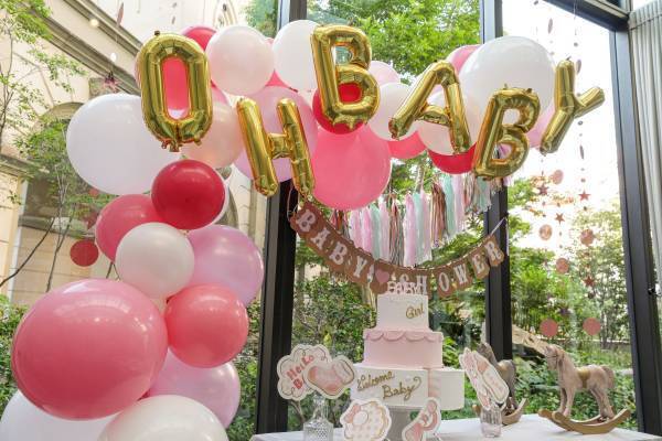 フォトジェニックな空間＆装飾で楽しむベビーシャワー！『ベビーシャワー プリンセスランチセットプラン』平日限定販売