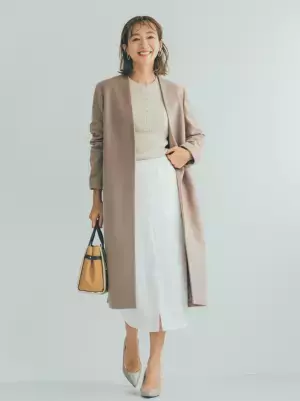 外出増が予想される今冬にお仕事から休日スタイル、セレモニーシーンまで きちんと感にこだわったVカラーウールコートを6色展開