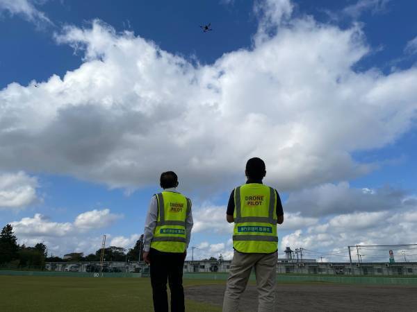 EDAC、「令和４年度 宮城県大郷町総合防災訓練」にて遠隔情報共有システムHec-Eyeを活用したドローンのリアルタイム中継を実施