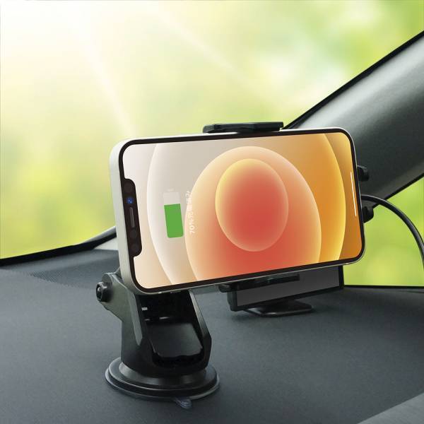 赤外線センサー内蔵でスマートフォンを近づけると自動ホールドする車載用ワイヤレス充電ホルダーが登場