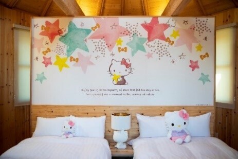 グランシャリオ北斗七星135°ハローキティコラボルーム宿泊者限定オリジナルデザインのハローキティぬいぐるみをプレゼント！