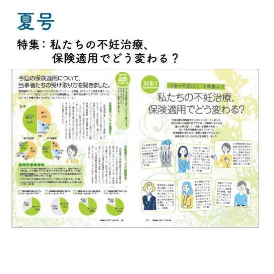 不妊治療、保険適用でどう変わる？　妊活マガジン「ジネコ」2022夏号Vol.54発刊