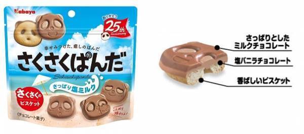 ぱんだの形のチョコビスケット「さくさくぱんだ」に 「さっぱり塩ミルク」が期間限定で登場！