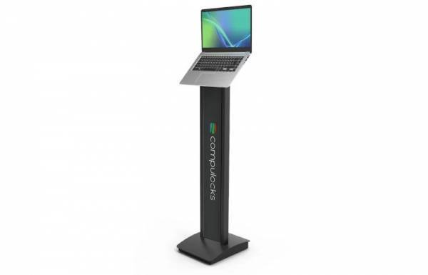 キーボードを備えたノートPCをVESA規格スタンドに固定！コンピュロックス社新製品。