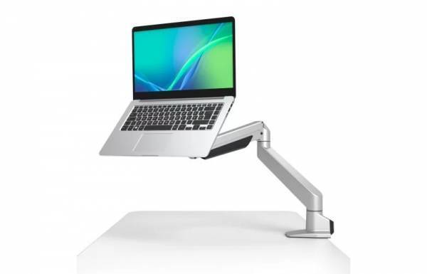 キーボードを備えたノートPCをVESA規格スタンドに固定！コンピュロックス社新製品。