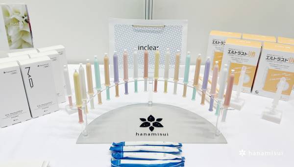 第74回日本産科婦人科学会学術講演会で企業展示に参加し、医療機関専売品のM.D.（メディティブ）と、エルトラストVA、インクリアを紹介いたしました。