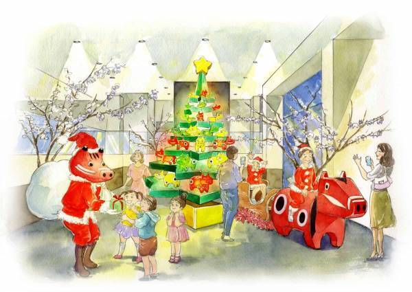 【磐梯山温泉ホテル】会津の郷土玩具「赤べこ」をテーマにした「赤べこクリスマス」開催 ～「べこジェニック」なクリスマス装飾や赤べこケーキを提供～｜期間：2022年12月17日～25日