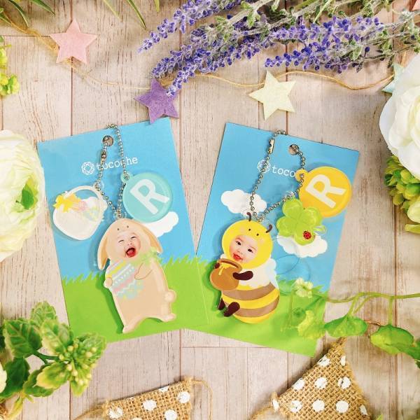 お子様のお顔が入る「きぐるみキーホルダー」に春季限定デザイン2種が新登場