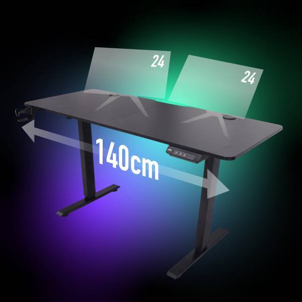 【新商品】プロゲーマー監修にて開発された、高品質の電動昇降式ゲーミングデスクと専用デスクマットを新発売！！