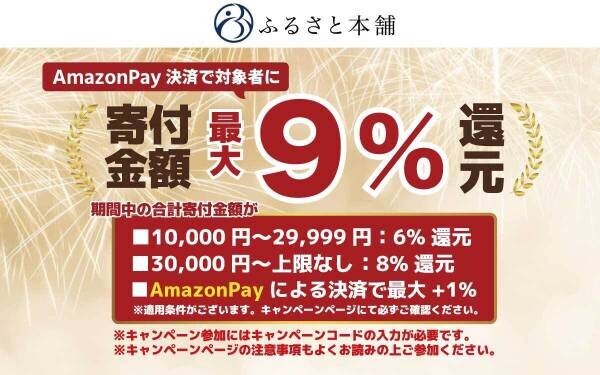 ふるさと本舗、「Amazon Pay」の追加を記念にキャンペーンを開催！