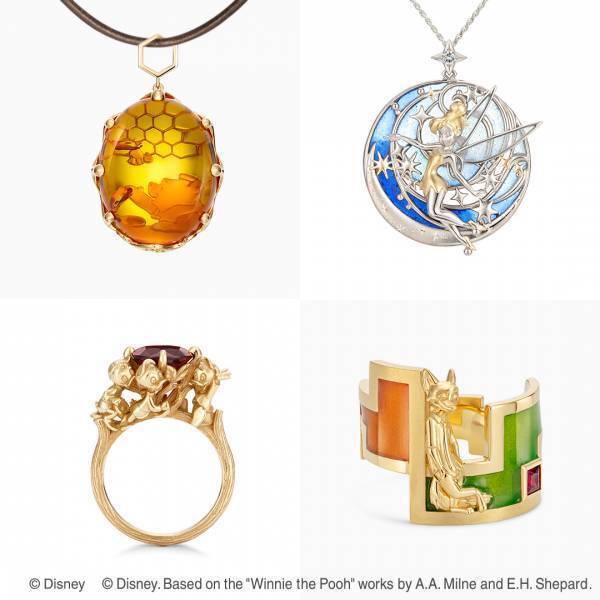 【ディズニー】 『くまのプーさん』の世界観溢れるジュエリー3種類 ネックレス・ペンダントトップ・フォークリング 8/3 はちみつの日に新発売