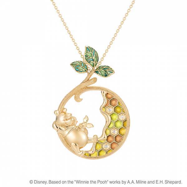 【ディズニー】 『くまのプーさん』の世界観溢れるジュエリー3種類 ネックレス・ペンダントトップ・フォークリング 8/3 はちみつの日に新発売
