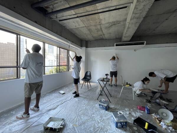 【オフィスDIY】DIYチームビルディングで作ったスケルトンオフィス東京のオフィスが完成しました！社員自らの手で作り上げるオフィスのご提案。