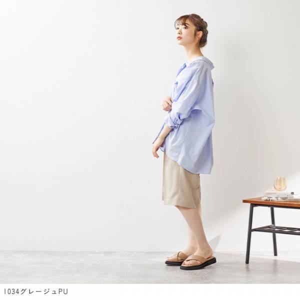 印象的な足もとへ。トレンドキーワード【クッションサンダル】