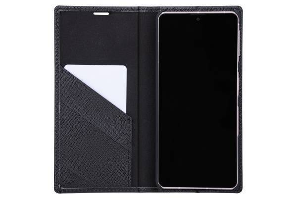 【AQUOS Sense7専用】GRAMAS COLORSからシンプルで使いやすい サフィアーノ調PUレザー使用の手帳型ケース発売