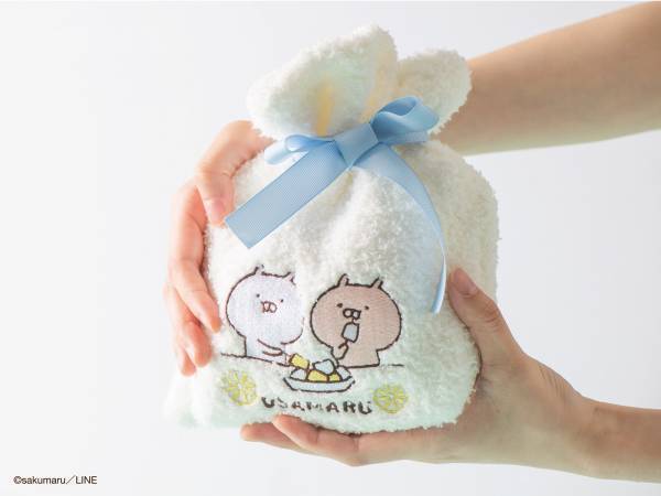 【うさまる】ふわふわ巾着に入った爽やかな「はちみつレモンマシュマロ」が限定販売！うさまるのほっぺのようなもっちり感♪