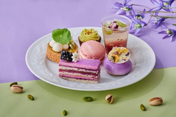 【横浜】トレンドカラーの‟パープル”と秋に旬を迎える ナッツの女王‟ピスタチオ”を取り入れたスイーツが登場！ 『パステルカラーアフタヌーンティー～パープル＆ピスタチオ～』