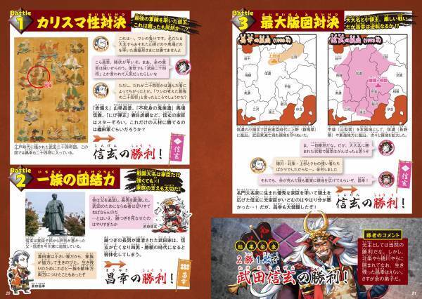 信玄vs政宗、家康vs義元、信長vs秀吉…夢の対決が続々実現！ トーナメント戦でナンバーワンを決める小学生中･高学年向け武将図鑑が登場！