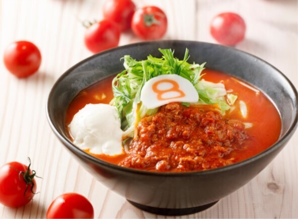 ８番らーめん人気メニュー「野菜トマトらーめん」を 8月19日より期間限定販売！