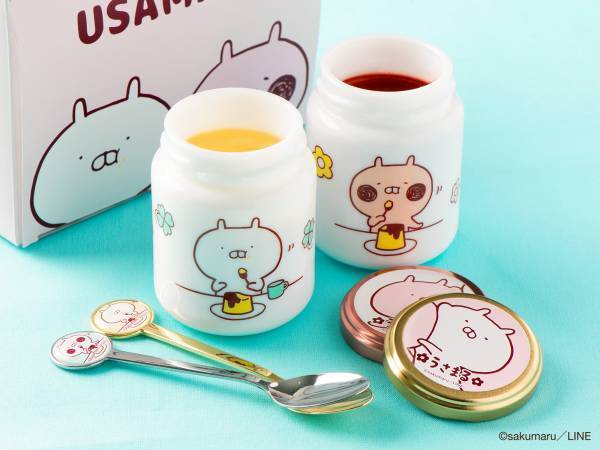 「うさまる」プリン、2月15日ついに通販スタート!! うさまる＆うさこのスプーン・BOX付き豪華セットをご自宅にお届け♪【自然派スイーツショップQBG レディベア】
