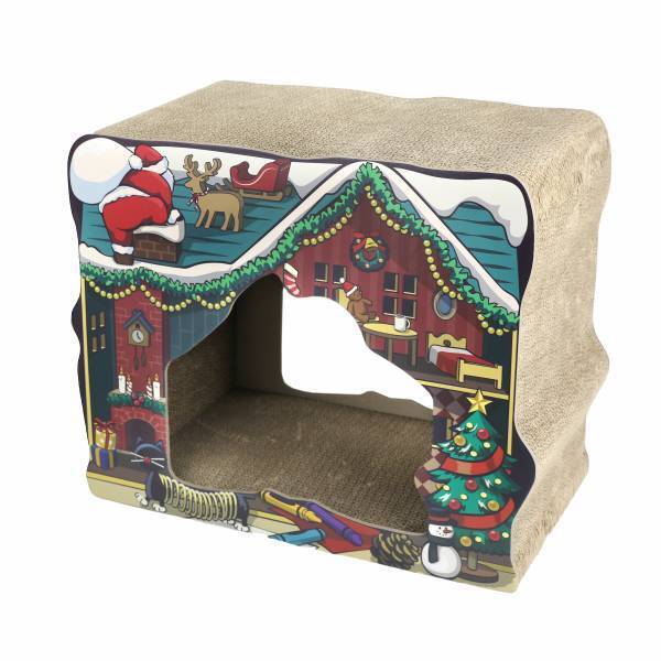 SNSで絶大な人気を誇るペットグッズ「爪とぎ」シリーズ数量限定の新作『クリスマスハウス』が登場！オンラインストア先行10％オフで本日発売！
