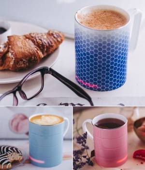 【数量限定３３%OFF】イギリス発カップにスマート革命！“白い金”高級磁器ボーンチャイナで作った自動発熱マグ