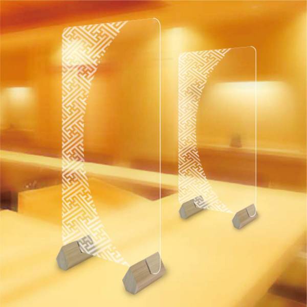 高級料亭や割烹料理店に。木製足アクリルパーテーションを6月にBASEで販売開始