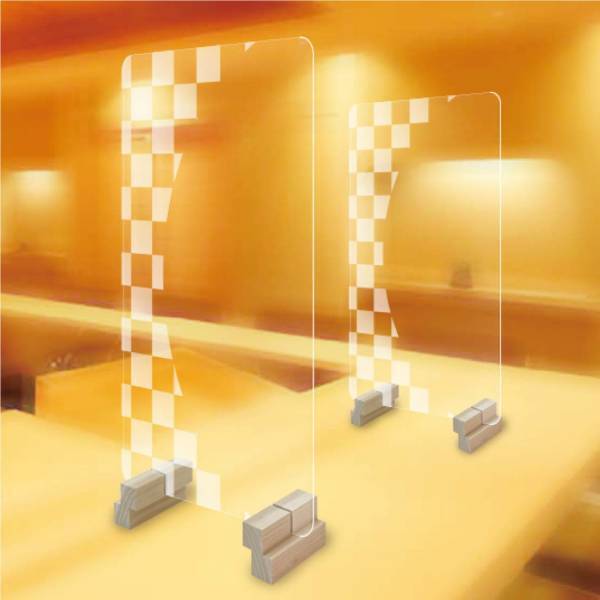 高級料亭や割烹料理店に。木製足アクリルパーテーションを6月にBASEで販売開始