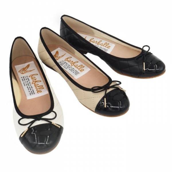 数量限定・新作【ファルファーレ】意外と着こなしの幅が楽しめる上品なキルティングシューズ