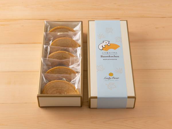 【東京土産】本物のメープル香る、国産小麦のバウムクーヘン「こぐまのバウム」が今夏新登場！【自然派スイーツショップQBGレディベア】