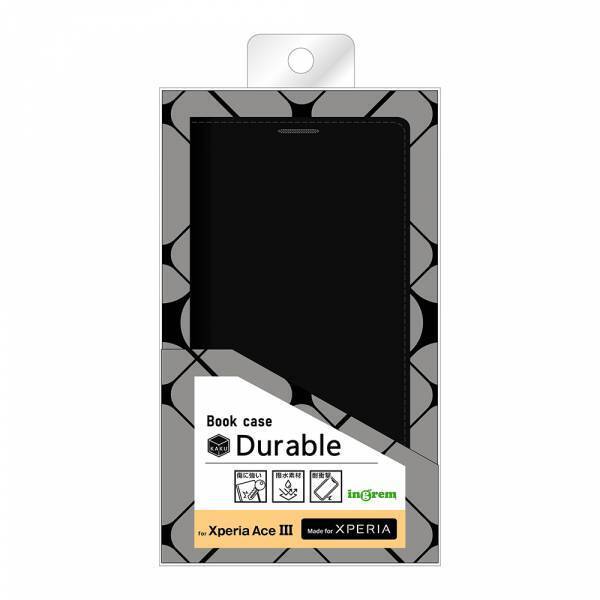 【 Xperia 1 Ⅳ、Xperia 10 Ⅳ、Xperia Ace III対応】四角い形が特徴のスマホケース“KAKU”から、PUレザーに撥水性をプラスした、Durable＝丈夫な手帳型レザーケース「KAKU Durable」が新登場！６月上旬発売予定。