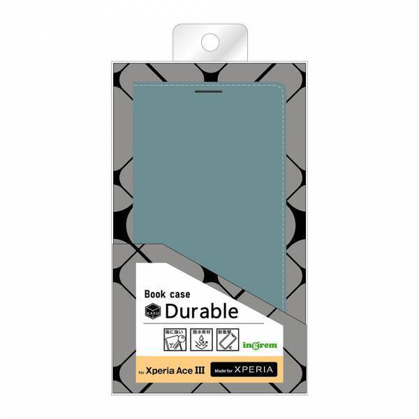 【 Xperia 1 Ⅳ、Xperia 10 Ⅳ、Xperia Ace III対応】四角い形が特徴のスマホケース“KAKU”から、PUレザーに撥水性をプラスした、Durable＝丈夫な手帳型レザーケース「KAKU Durable」が新登場！６月上旬発売予定。