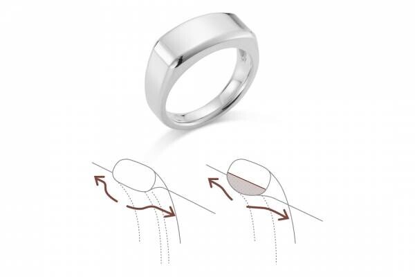 ケイウノ 『Signet Ring(Gentle)-シグネットリング（ジェントル）-』 5.5号から30号まで ボリューム感あるジェンダーレスなデザイン